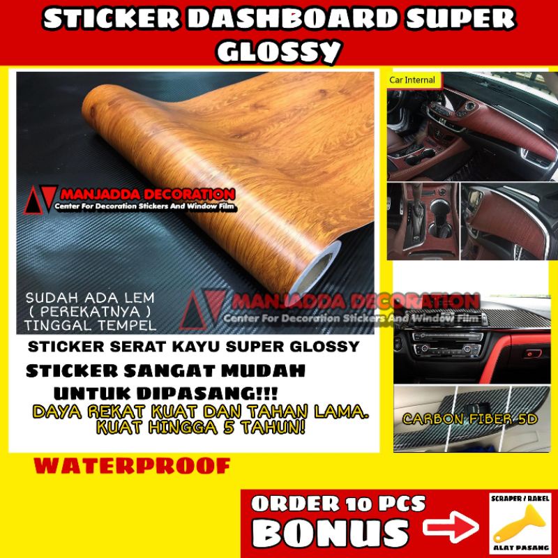 Sticker DashBoard Untuk Mobil Motor dan Body kasar