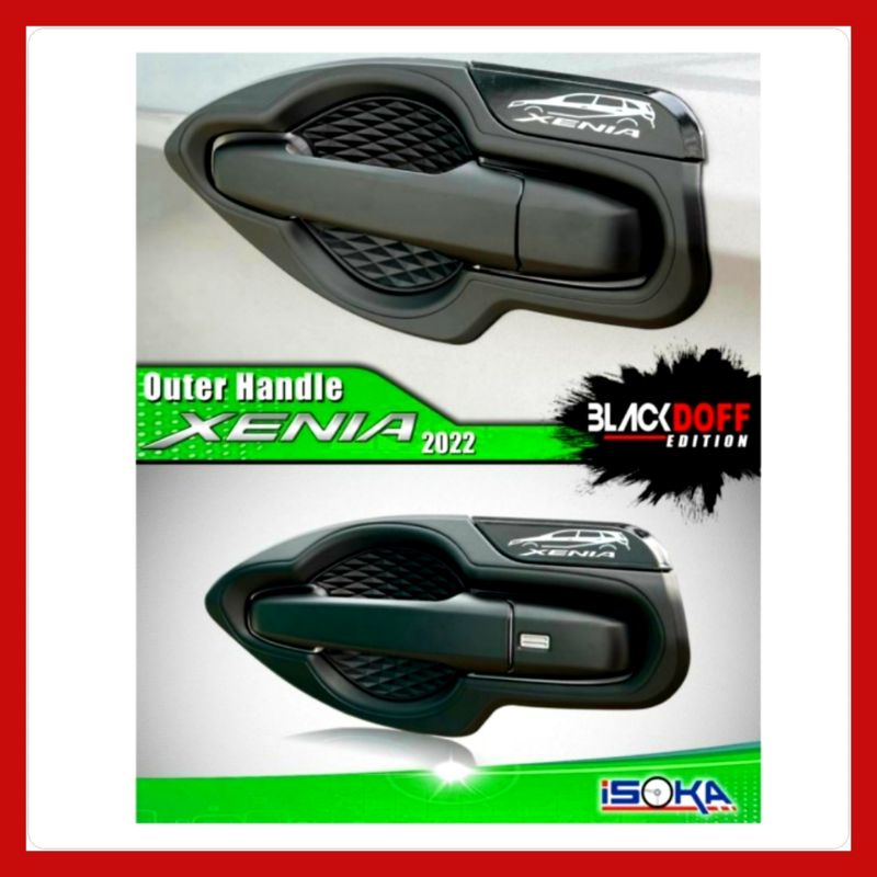 Handle Cover Pintu Mobil + Outer Avanza, Xenia, Veloz 2022Up Hitam Dop