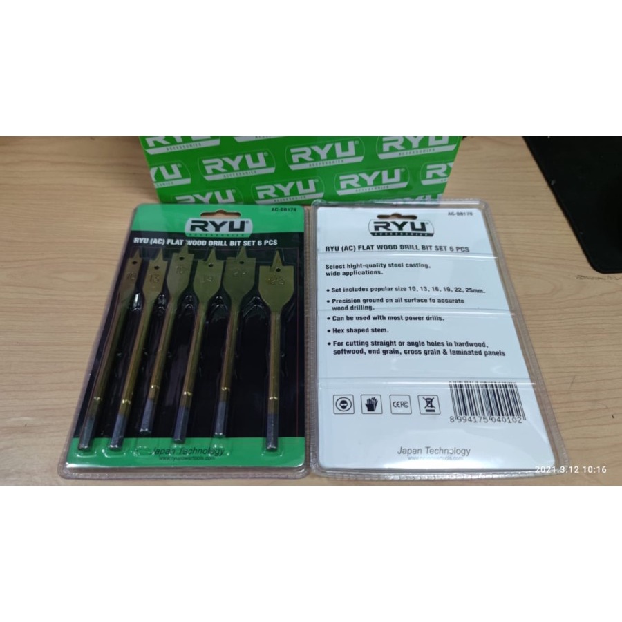 MATA BOR KY KIPAS AC-DB178/MATA BOR KAYU KIPAS/WOODEN DRILL EYES/MATA BOR LUBANG AYU/POWER WOOD BIT