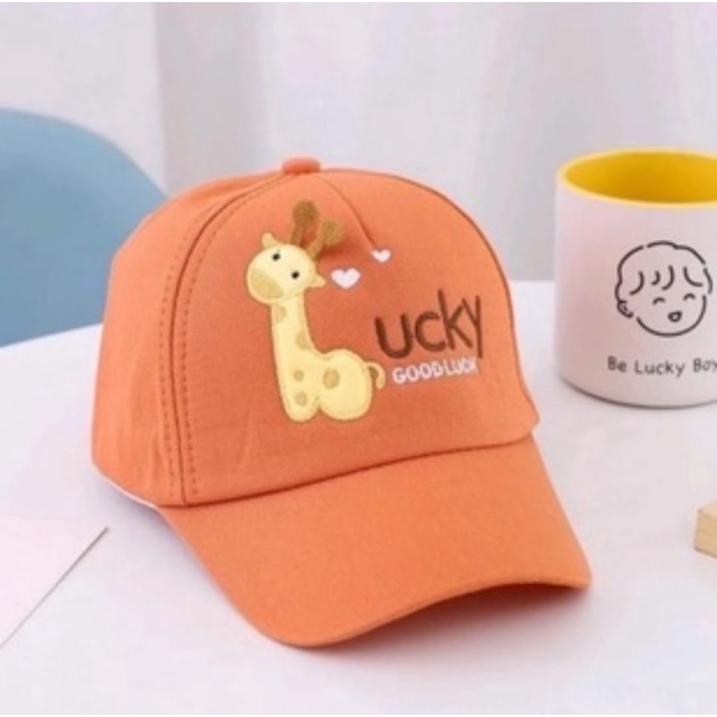 Topi Anak Jerapah Lucky Usia 2-12 Tahun Unisex