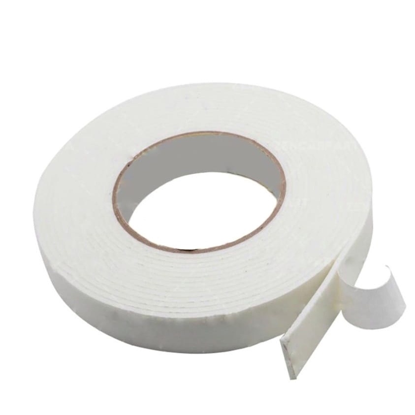 Double Tape Pe Foam Isolasi 1/2 Inch Busa Putih 12mm x 4,5M 12 mm X-3M 12mm x 4.5M NON BATIK 5M BUSA 4, 5 M METER 12MM 1/2 INCH