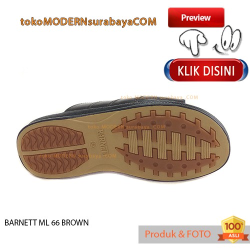 BARNETT ML 66 BROWN sandal pria casual slide sopan