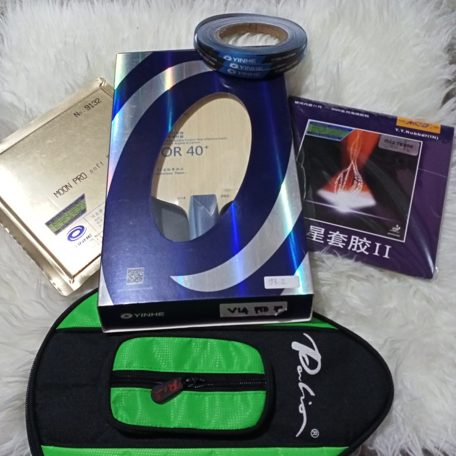 PAKET BET PINGPONG TENIS MEJA YINHE V14 PRO PLUS KARET YINHE SPINERS
