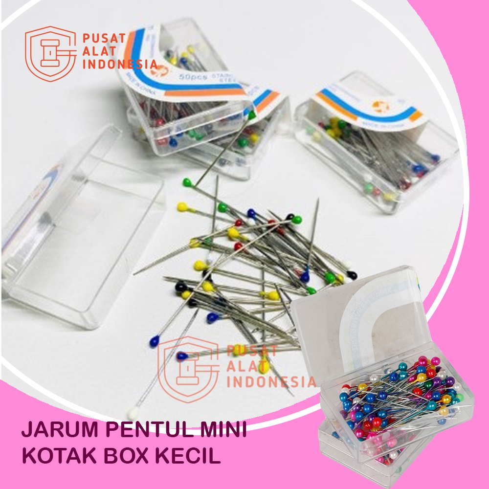 JARUM PENTUL MINI KOTAK BOX KECIL TUSUKAN PENTUL HIJAB ANTI KARAT MURAH FASHION F10