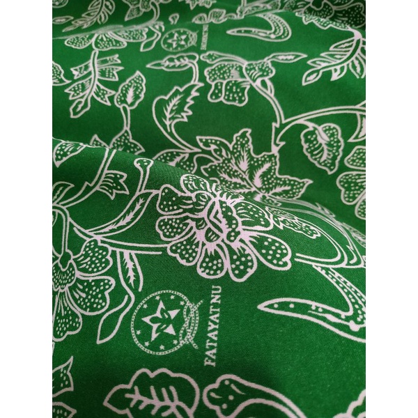 Kain batik fatayat NU terlaris bahan sanwos atau bsy batik fatayat NU warna hijau termurah