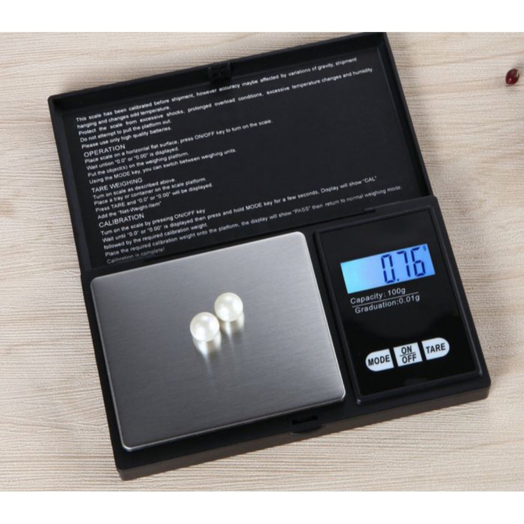 Timbangan POCKET SCALE Analitik Kapasitas 200 / 500 g Akurasi 0.01 gram Penelitian Laboratorium