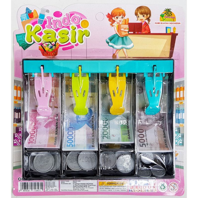 MAINAN ANAK PEREMPUAN UANG MAINAN KASIR SET