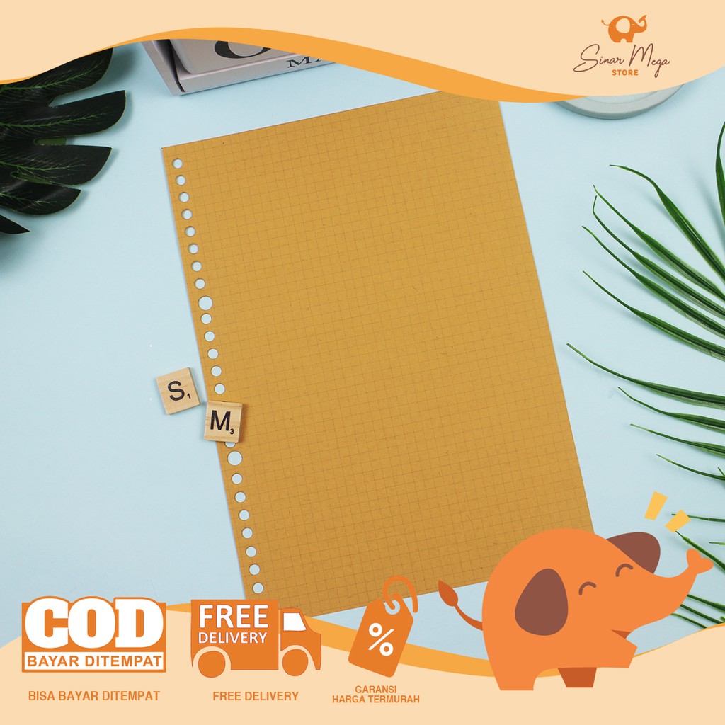 

SM Isi Ulang Loose Leaf Refill Binder B5 60 Lembar KRAFT PAPER / Notebook Leaf Kertas Coklat
