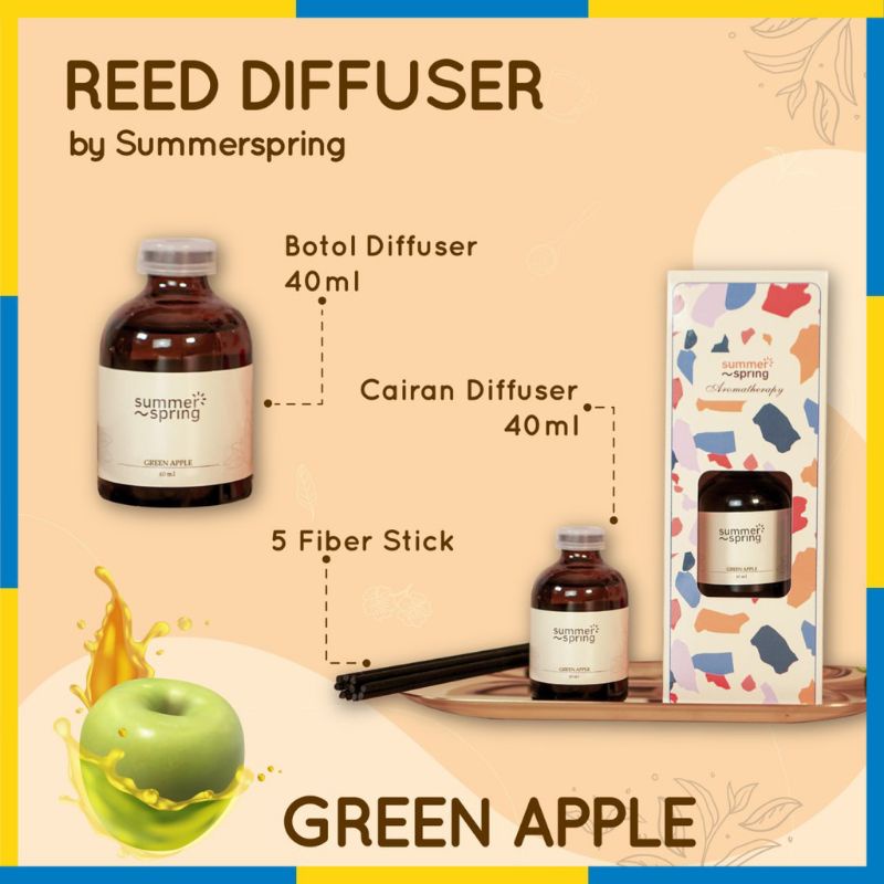 summer spring reed diffuser  pengharum ruangan kamar tidur/toilet aromatherapy ORIGINAL