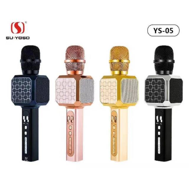 YS-05 Mic Wireless Bluetooth Karaoke Led Rgb Microphone Speaker Ktv Ef