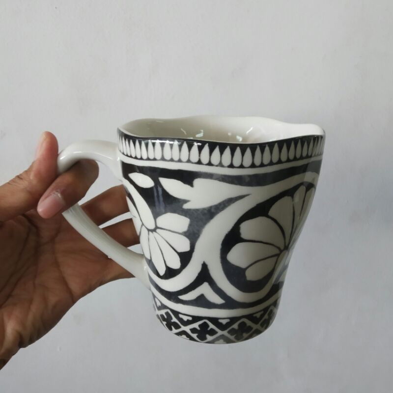 MAROCCO MUG GELAS KERAMIK SANGO CANTIK MOTIF MAROKO TIMUR TENGAH VINTAGE TEGEL