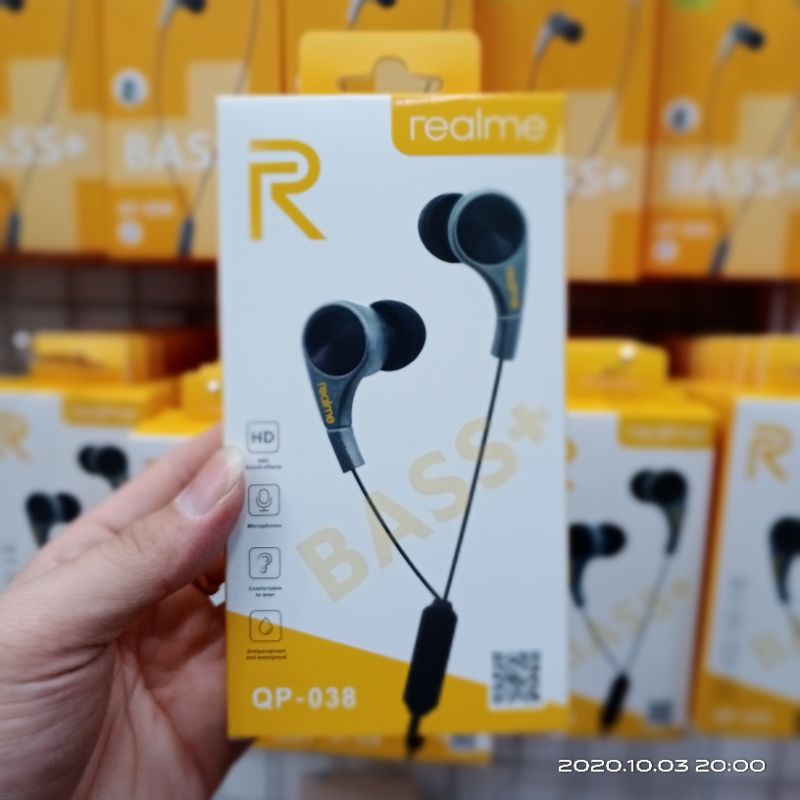 HEADSET REALME QP038 MAGNETIC BASS+ HF REALME KUALITAS SUARA BAGUS