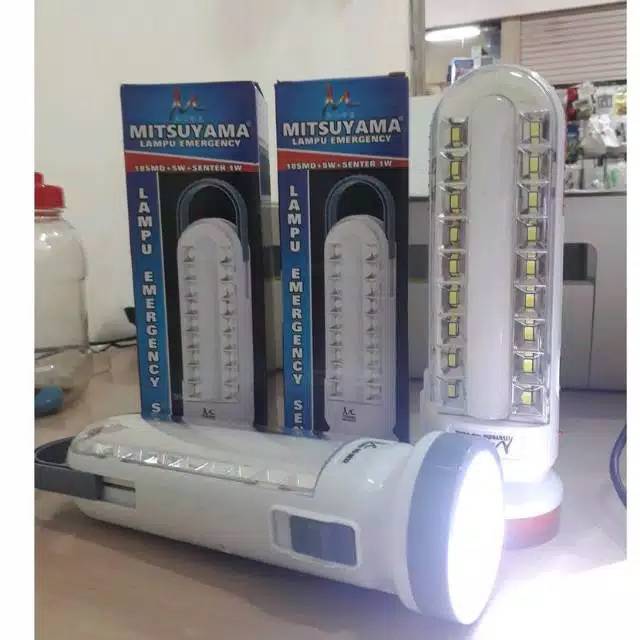 Lampu Emergency + Senter Mitsuyama MS 6032 Jumbo baterai 12000 mAhY