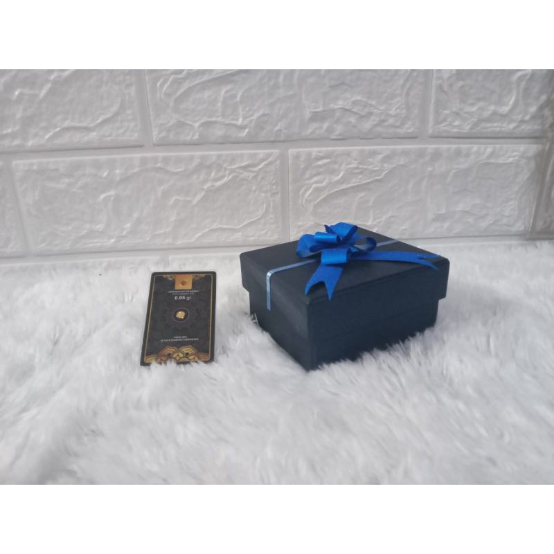 Box MiniGold Hard Box Mini Gift Box Warna Navy