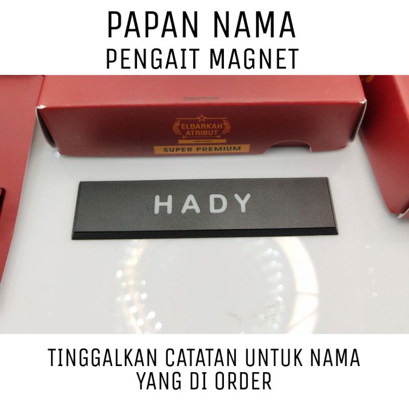 NAME TAG PAPAN NAMA PENGAIT MAGNET PENITI PAKU NAME TAG AKRILIK 86