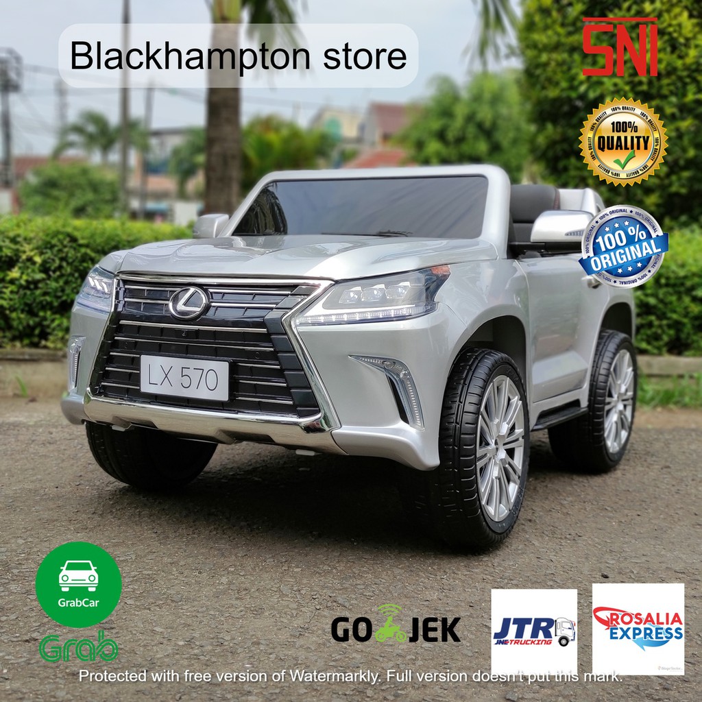 Mobil Aki Anak Mainan Anak Lexus Licensed Ban Karet Jok Kulit