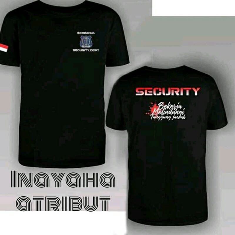 kaos security lengan pendek