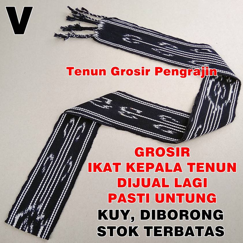 Ikat Kepala Tenun Etnik Motif Dayak Kalimantan Toraja Sumba Lombok Kain PROMO TERMURAH-V (Kalimantan)