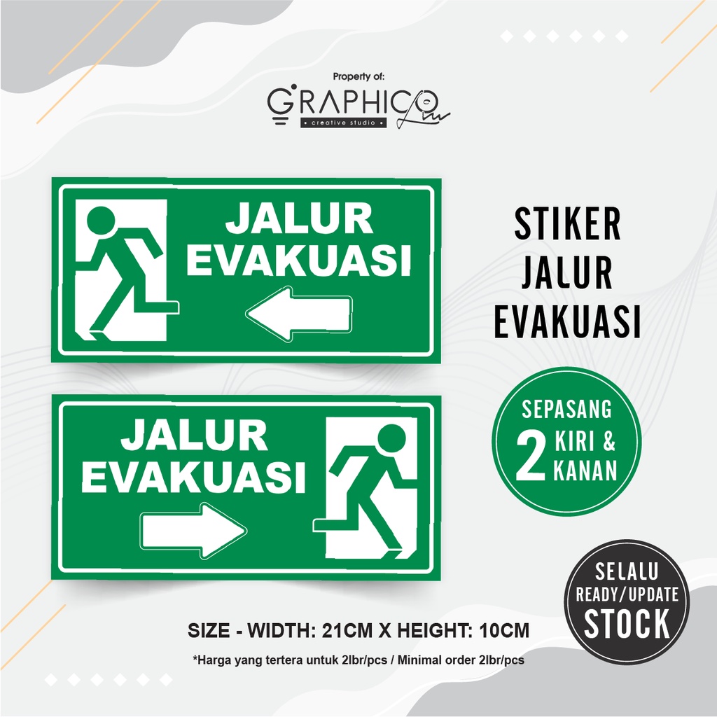 

Stiker Jalur Evakuasi - (21x10cm) - Per/2 lembar
