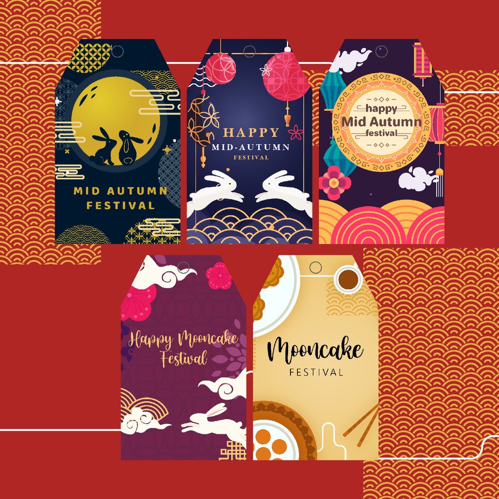 

Goodie Bag Hang Tag Kartu Happy Mid Autumn Mooncake Festival