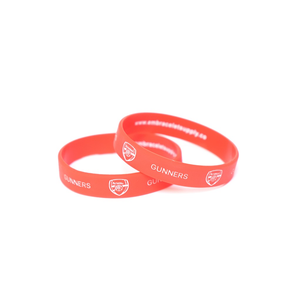 ARSENAL- Red | Gelang Karet Silicone | Gelang Fashion | Wristband | Bracelet