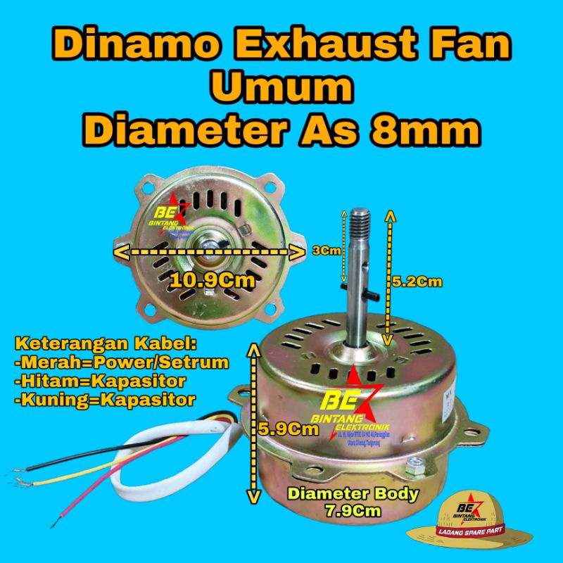 DINAMO MOTOR MESIN KIPAS EXHAUST FAN MULTI MODEL EXSOS MASPION EKSOS