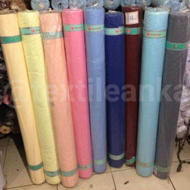 Kain TC Warna TC Kamatex Warna Tetoron Cotton Warna Bahan Seragam Warna Bahan Kerudung Warna Warni