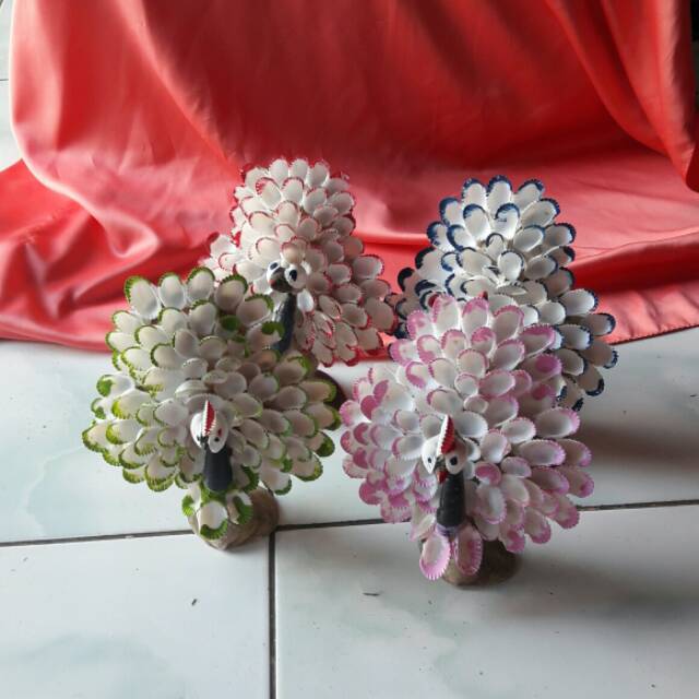 Kerang Pajangan Burung Merak Shopee Indonesia