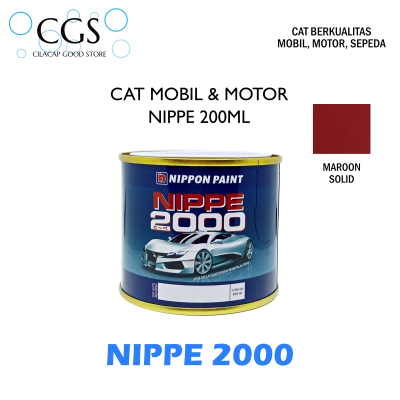 CAT NIPPE MARON 200ml - cat merah maron - cat nipe merah - cat merah maron - cat motor maron - cat n