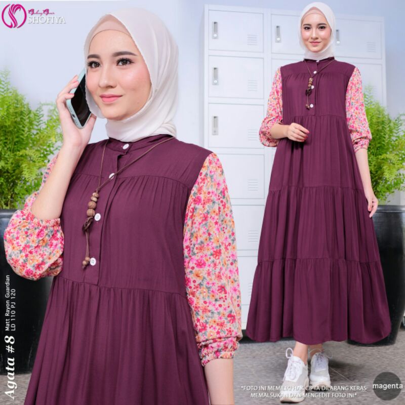 AGATA  &amp; VIONA, SAFIGA,, STEFANI Midi Dress Ori by Shofiya]4