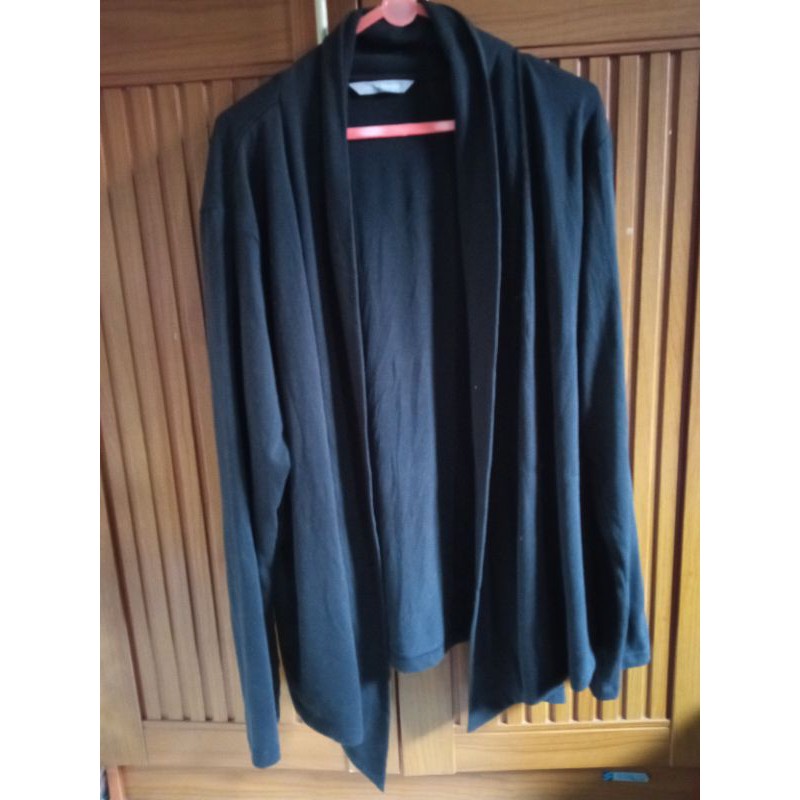 cardigan outer hitam preloved second