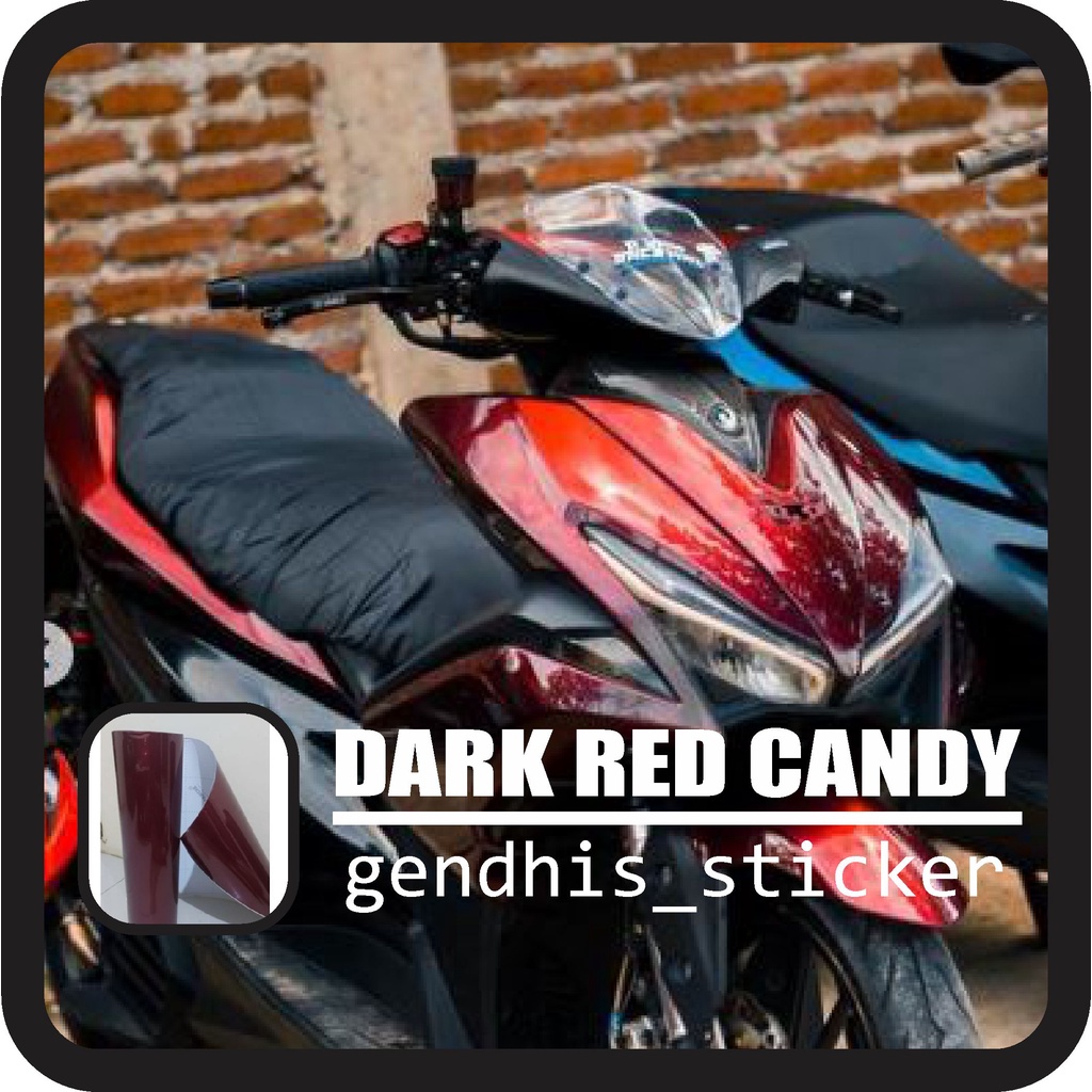 Stiker Skotlet Dark red Candy Tebal / merah tua mengkilap