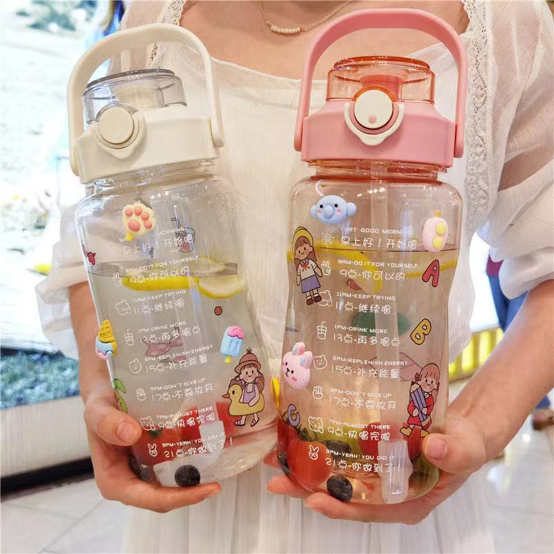 {Lav - Bo942} Botol Minum 1500 ML & 2000 ML / Botol Minum 1,5L & 2L + Stiker & Tali / Botol Minum Stiker Lucu & Unik-4