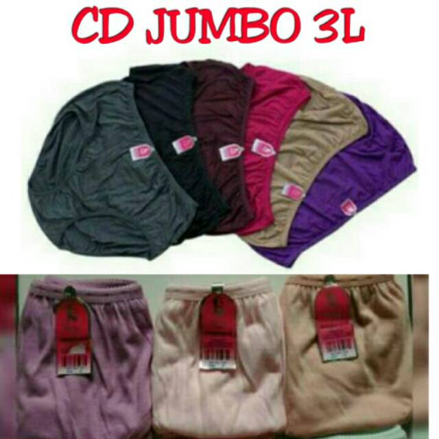 Cd Wanita Jumbo L XL XXL Golden Nick / Celana Dalam Cewek Katun Lembut Golden Nick Ukuran Besar