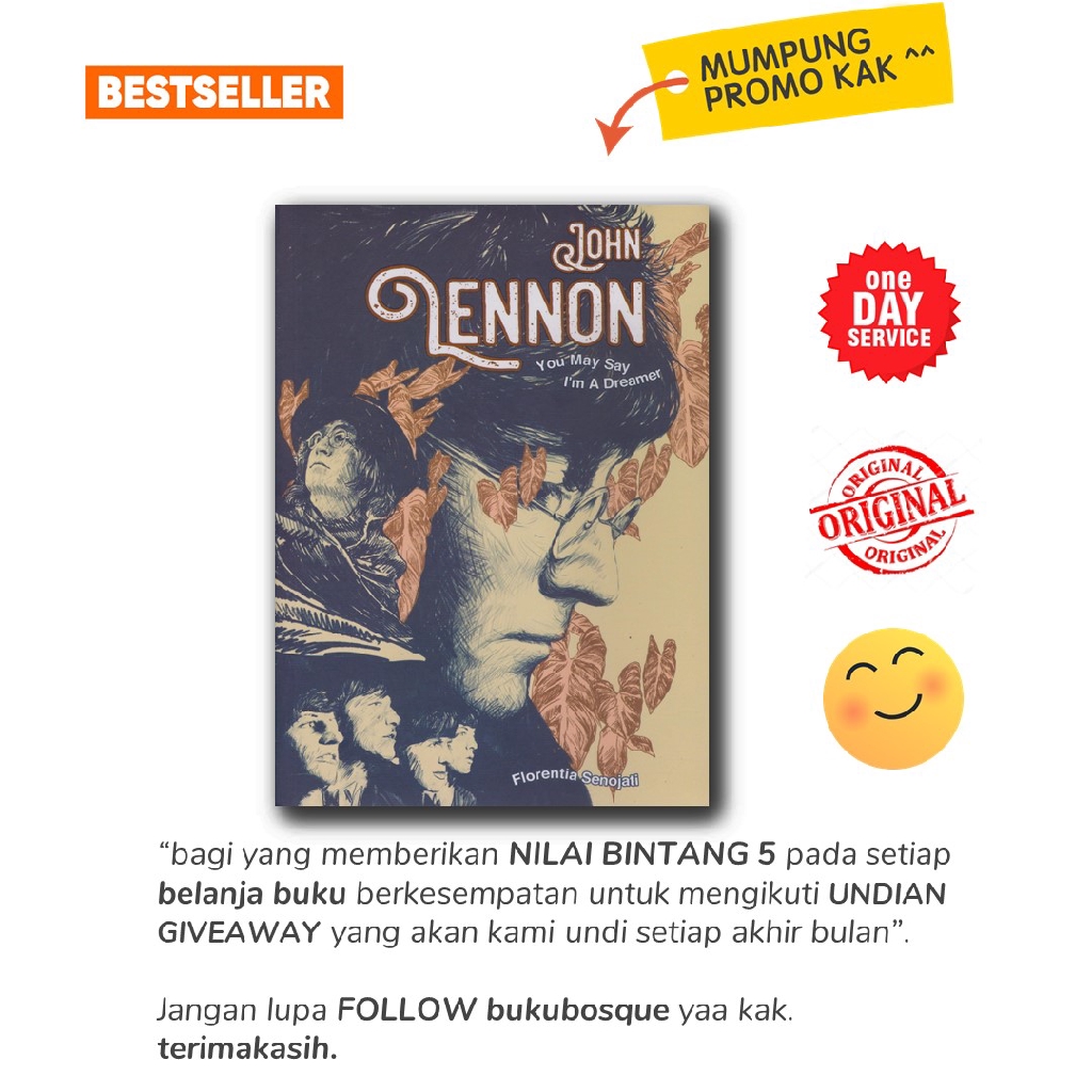 Buku Biografi John Lennon You May Say I M A Dreamer Vice Versa Books Shopee Indonesia