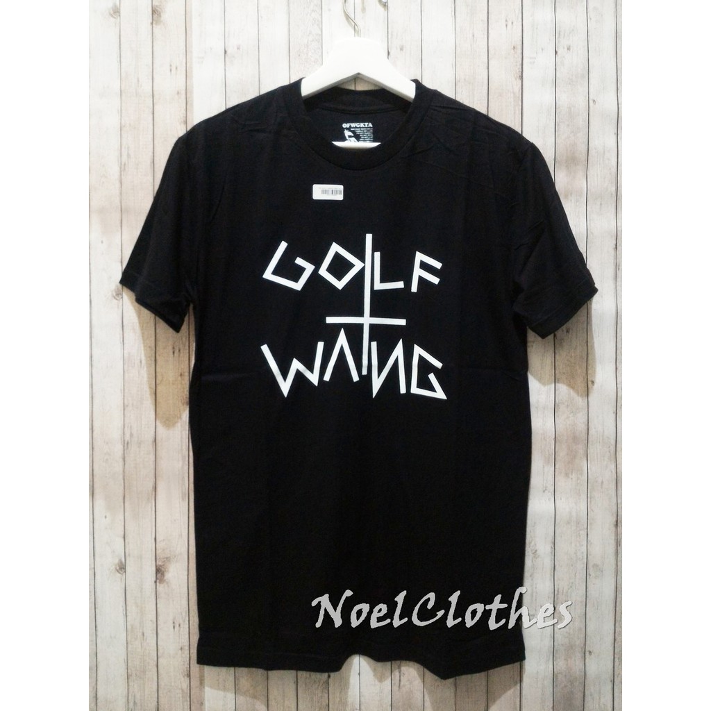 N1096 KAOS TSHIRT GOLF WANG LOGO BASIC WHITE BLACK KAOS GOLF WANG
