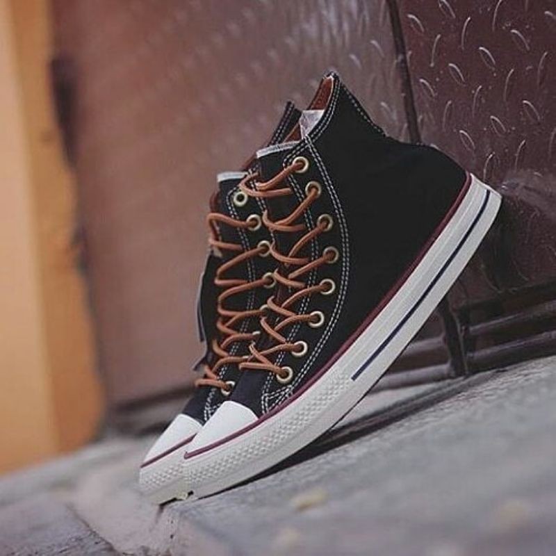 PROMO SEPATU MURAH SEPATU CONVERSE PREMIUM HITAM BLACK SNEAKERS SEKOLAH KERJA KULIAH KADO HADIAH