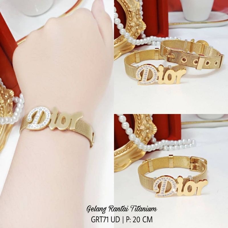 Gelang Rantai Titanium Dior GRT71 UD