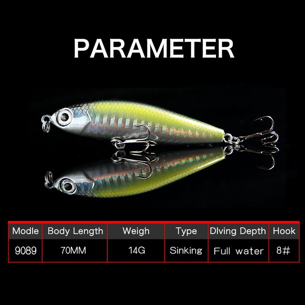 TOP Umpan Ikan Kecil Tenggelam Pensil Outdoor Crankbaits Tackle Minnow Lures