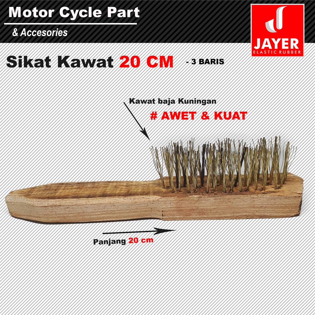 Sikat Kawat/ Sikat karat / Wire Brush 3 baris 20cm