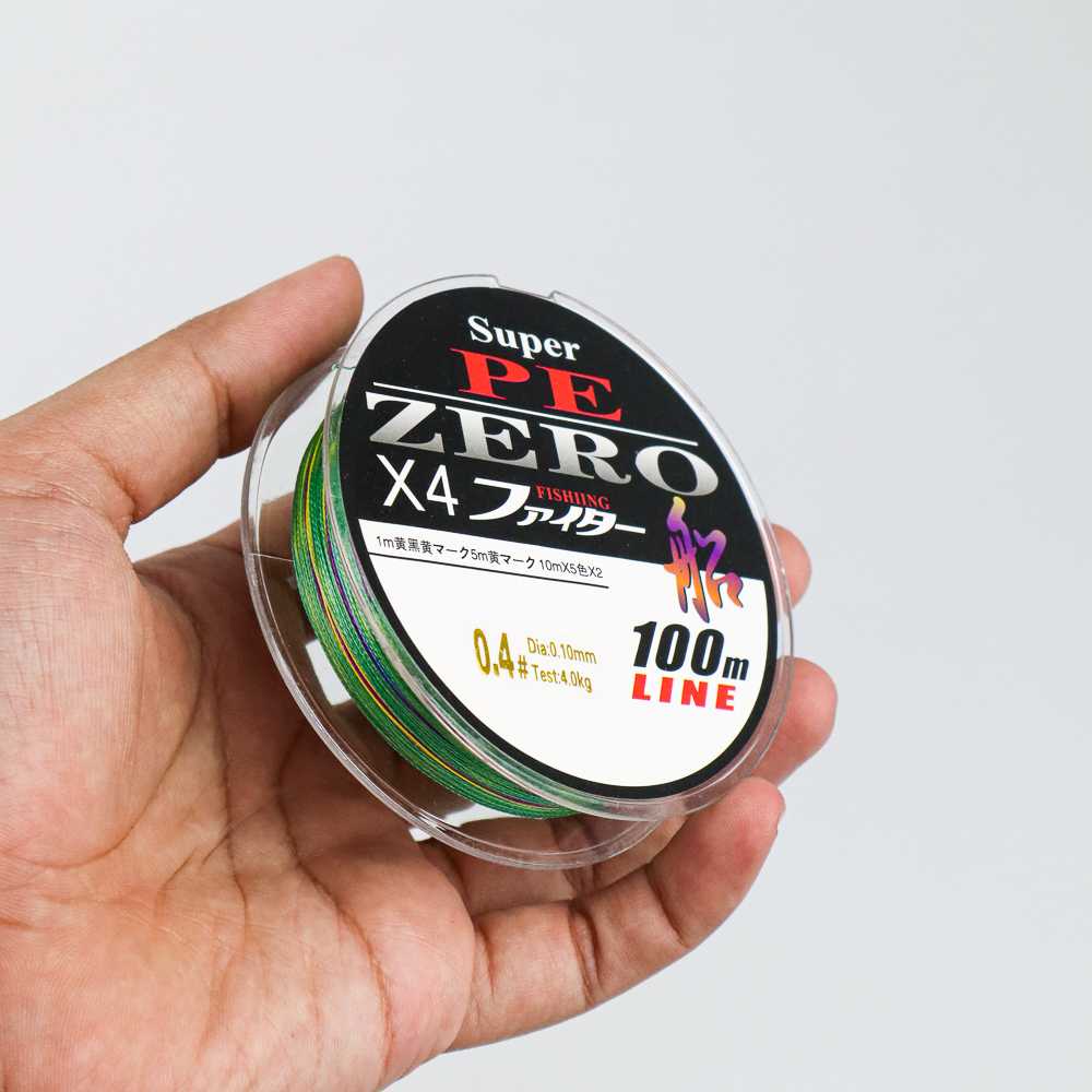 Zero Senar Benang Tali Pancing Super PE 4 Braid Line 100 Meter - X4