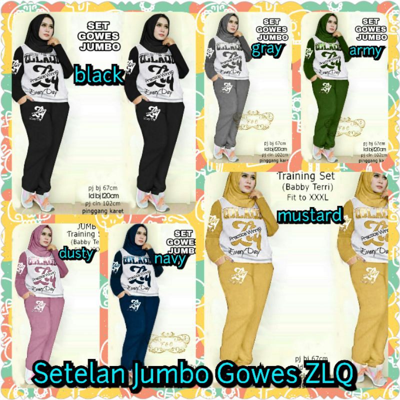Setelan Gowes Zola | Set Zola Hilya | Set Monic ZLQ | Set Jumbo Gowes ZLQ