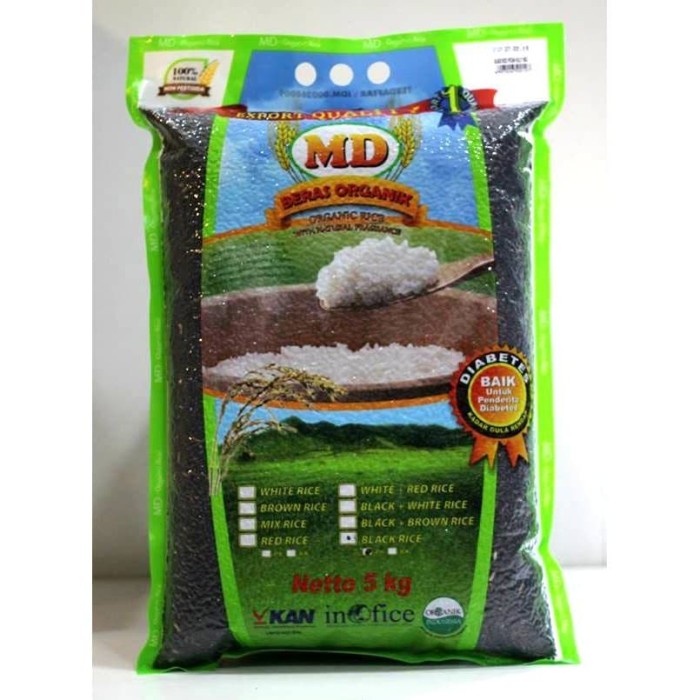 

978Eq10W Md Organic Black Rice Pecah Kulit 5Kg WQ12