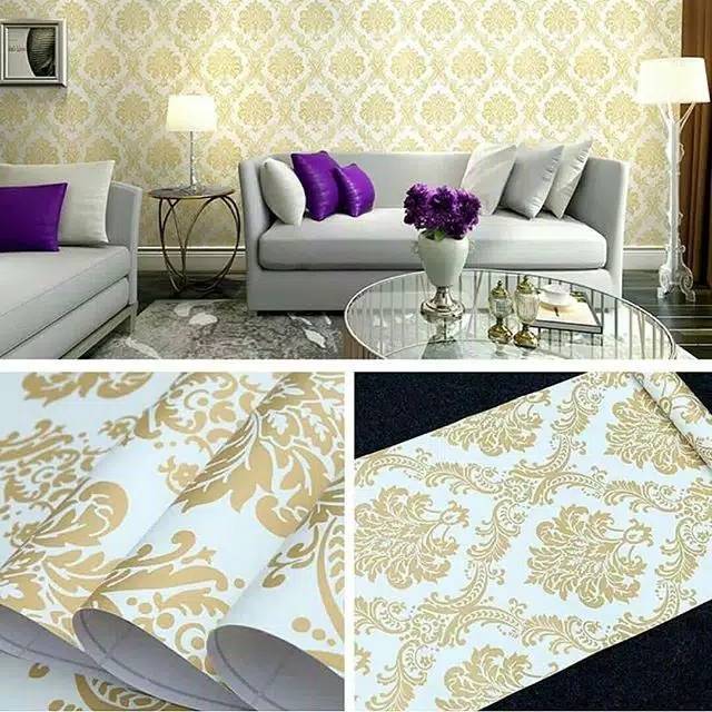 WALLPAPER MOTIF BATIK DASAR PUTIH