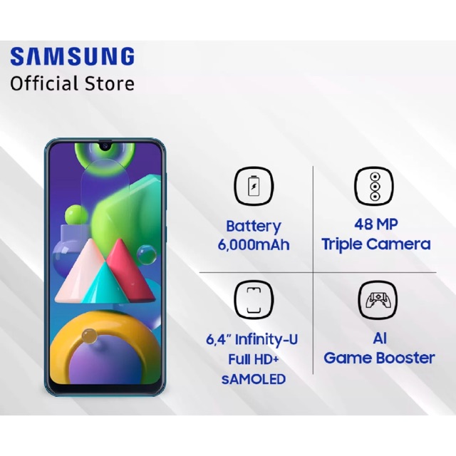 SAMSUNG GALAXY M21 4/64GB - GARANSI RESMI SAMSUNG