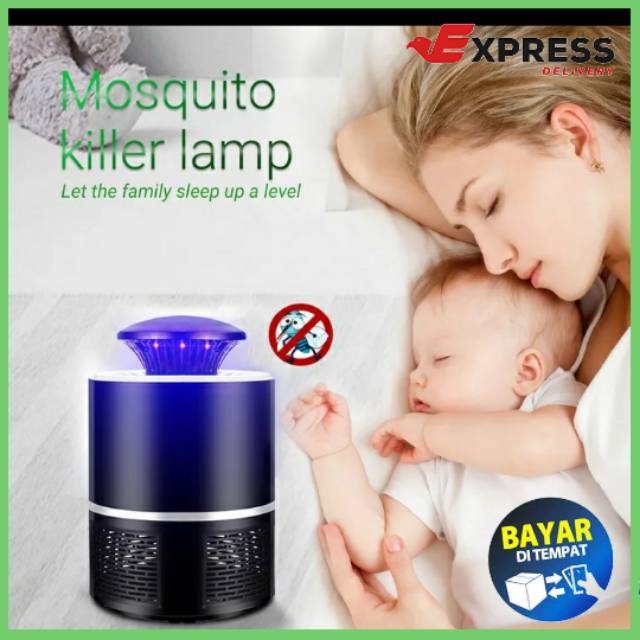 Jebakan Nyamuk Elektrik Lampu LED UV Ultraviolet Anti aie
