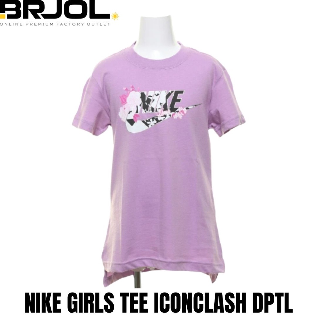 KAOS ANAK PEREMPUAN ORIGINAL NIKE SPORT WEAR TEE ICONCLASH DPTL CZ1344589 GIRL TOP SHORT SLEVEE