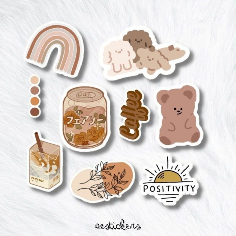 

STICKER BROWN SERIES BY AESTICKERS