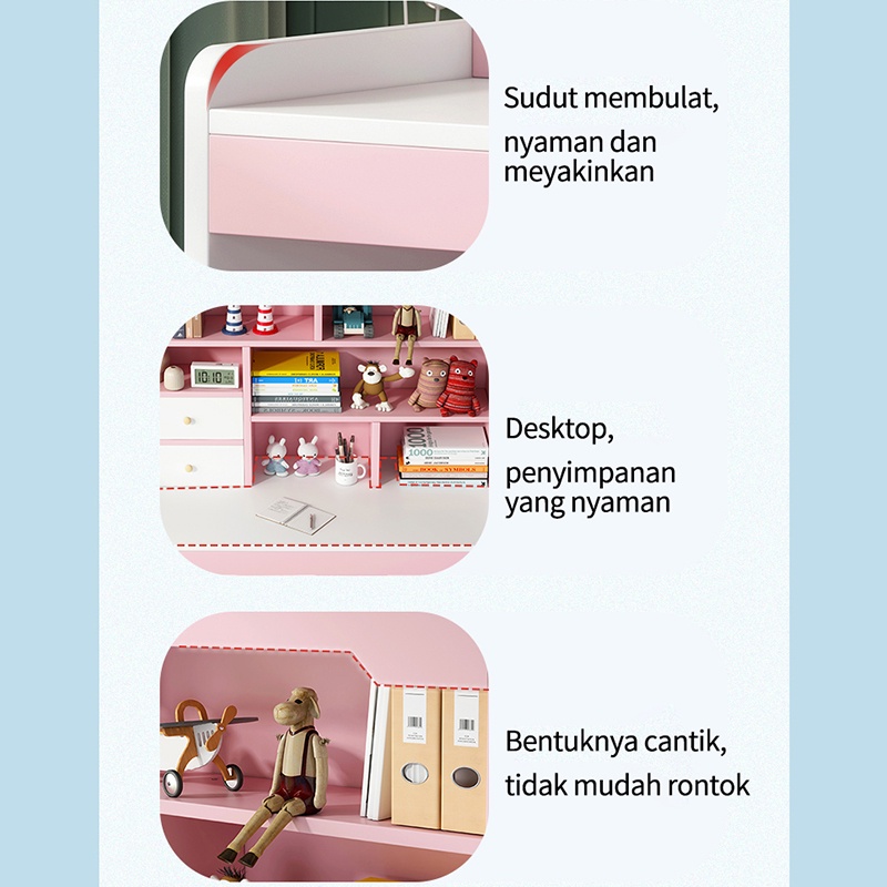 Meja Belajar/ MEJA BELAJAR / Meja Komputer Meja Desktop Rumah Meja Tulis Sederhana/Meja kerja/Meja Belajar Anak Rak Buku Serbaguna