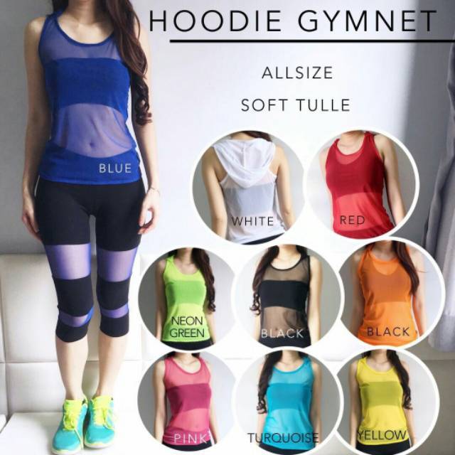HOODIE GYMNET Atasan  Saja  Baju  Senam Murah Baju  Zumba 